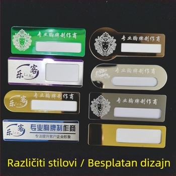 Laser gravirana kartica identifikacije zaposlenika od nehrđajućeg čelika