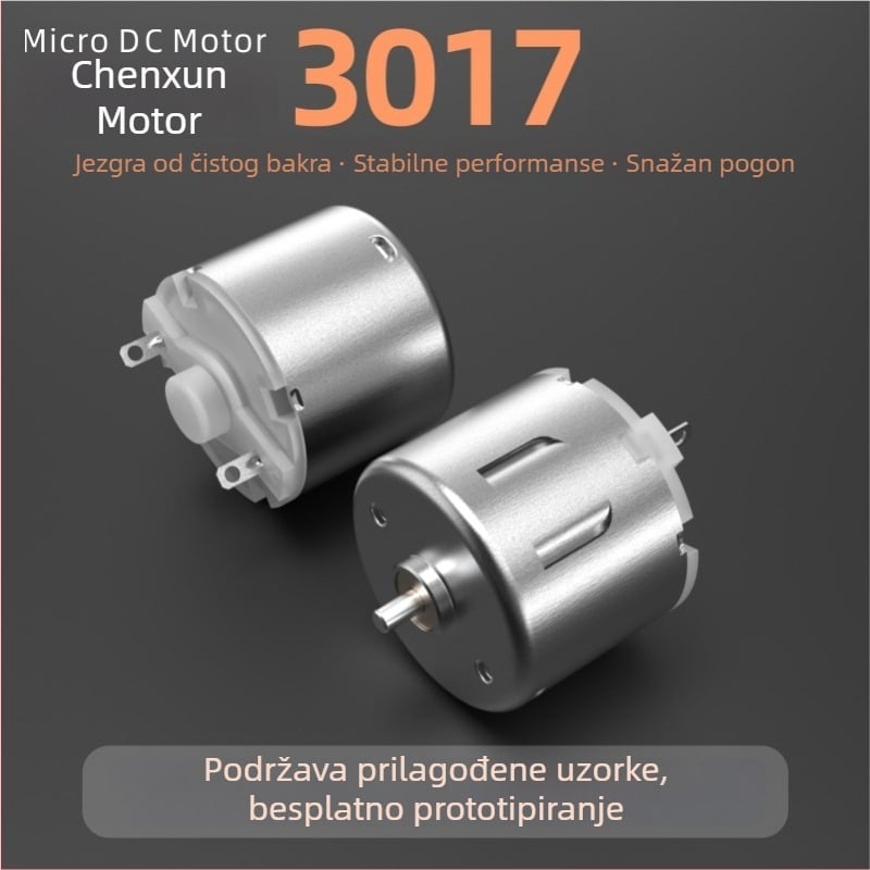 3017 mikro DC motor za električni brijač, gumeni poklopac, četkasti motor 5V za automatski brijač 3,7V