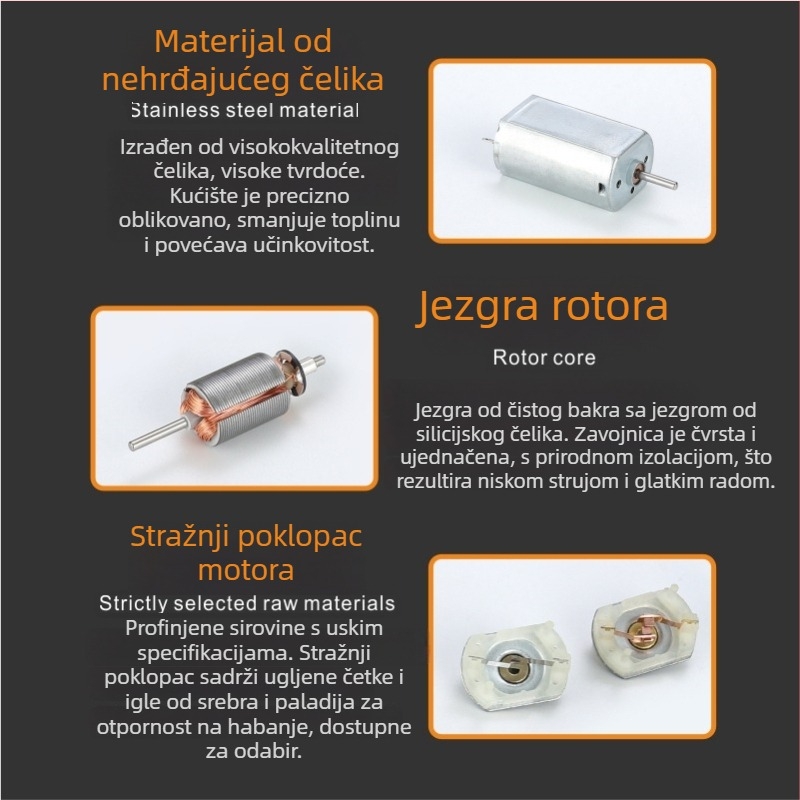 3017 mikro DC motor za električni brijač, gumeni poklopac, četkasti motor 5V za automatski brijač 3,7V