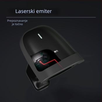 Deli 14880S nadograđeni ručni skener barkodova, USB priključak, pogodan za logistiku i supermarkete, crna