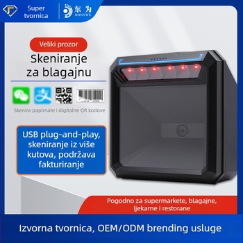 MP7000 platforma za skeniranje QR kodova za supermarket blagajnu, brzi skener barkodova