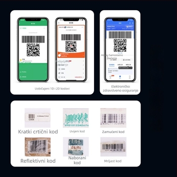 First News USB 1D/2D stolni skener bar kodova za supermarkete i ljekarne, čita kodove za plaćanje i medicinske bar kodove