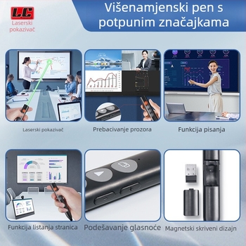 Fleck lasersko pero za prebacivanje stranica s pisanjem na dodir, daljinski PPT, sve-u-jednom pametnom markeru ploče