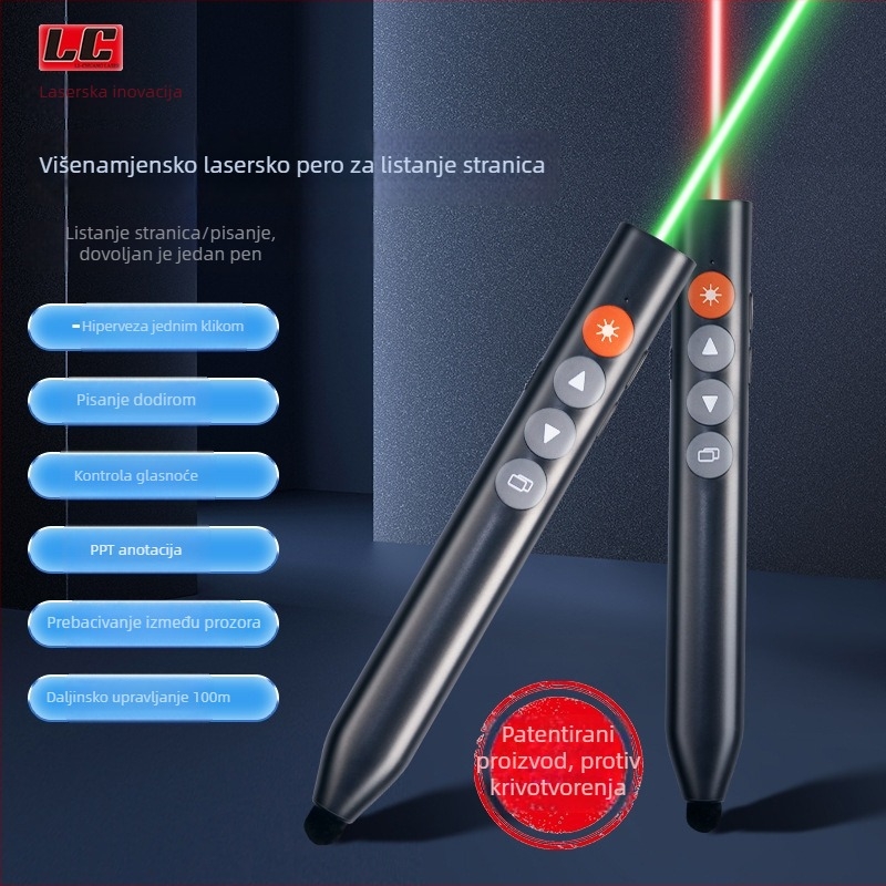 Fleck lasersko pero za prebacivanje stranica s pisanjem na dodir, daljinski PPT, sve-u-jednom pametnom markeru ploče