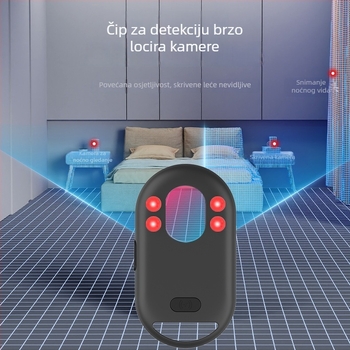 Globalni lokator s hotelskom kamerom, infracrveni skener, zaštita od nadzora, alarm protiv krađe, zaštita od gubitka