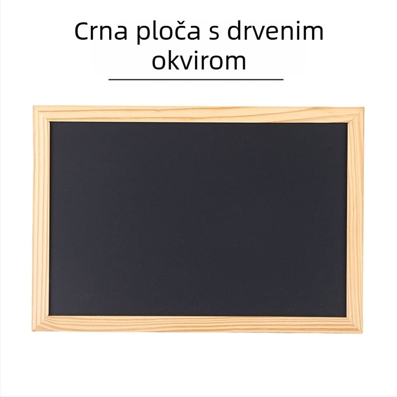 Drveni okvir, mala jednosmjerna viseća ploča za pisanje, bilješke i jelovnik, dječja ploča za crtanje, nemagnetna