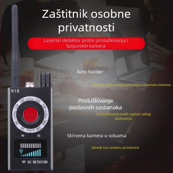 K18 Bežični detektor signala za otkrivanje nadzornih kamera i praćenje uz GPS skeniranje