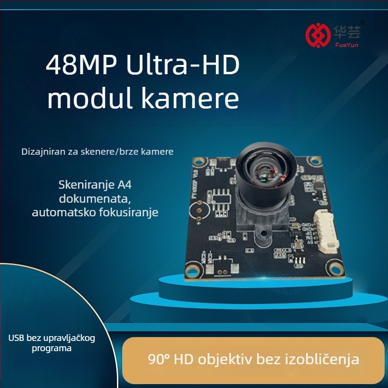 48 MP USB modul kamere – bez upravljača, pravi 4K, za skeniranje i snimanje detaljnih fotografija osobne iskaznice i dokumenata (8000x6000, 30fps)