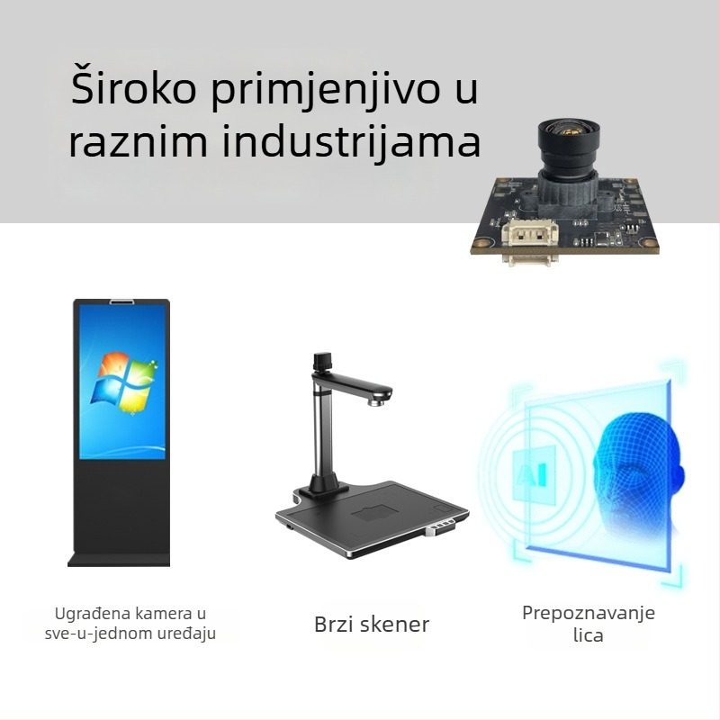 48 MP USB modul kamere – bez upravljača, pravi 4K, za skeniranje i snimanje detaljnih fotografija osobne iskaznice i dokumenata (8000x6000, 30fps)