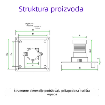 16MP USB kamera modul, 4K rezolucija, visoka definicija snimanja dokumenata i detekcija kože.