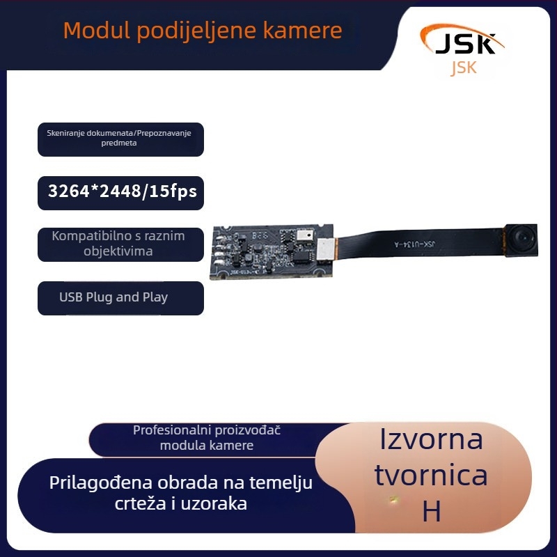 USB kamera modul za skeniranje knjiga, 8 MP, rezolucija 3280×2464, za dokumente i predmete