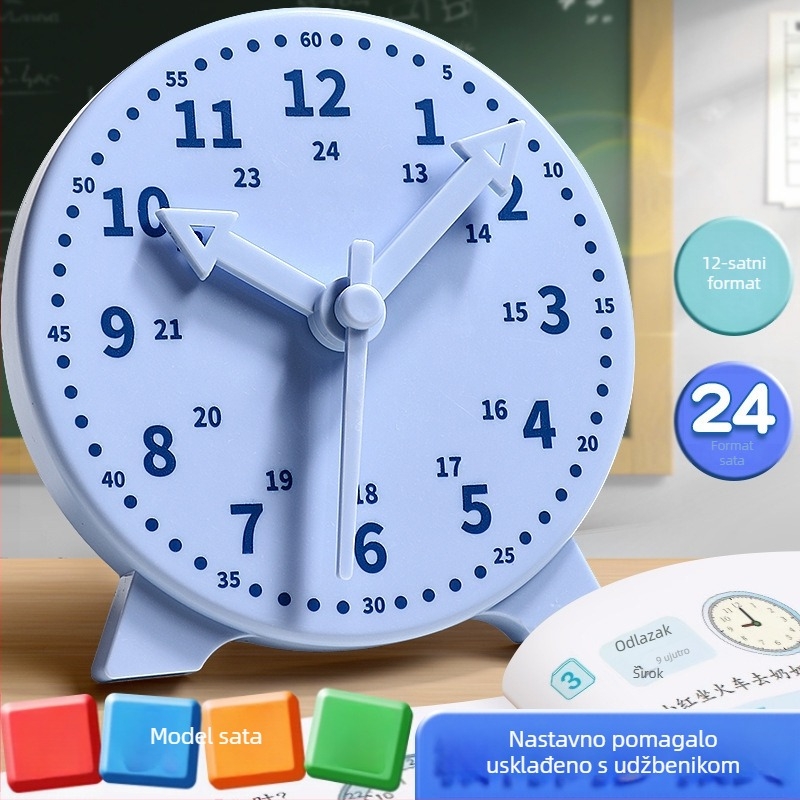 Model sata za nastavu za učenike prvog i drugog razreda, matematika, učenje vremena
