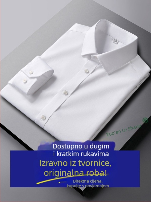 Muška plava košulja od 100% pamuka, dugi rukav, slim fit, poslovni formalni stil