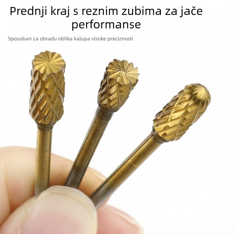 Okretna glodalna glava za drvorezbu — alat za drvorez, glodalica za korijen, zavarena glava za brušenje s dvostrukim žljebovima i dvostrukim uzorcima