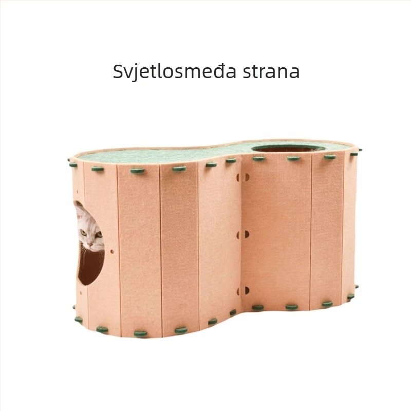 Filc mačje gnijezdo tunel, dvostruki sloj, šuplja rupa u stablu, za igru i skrivanja