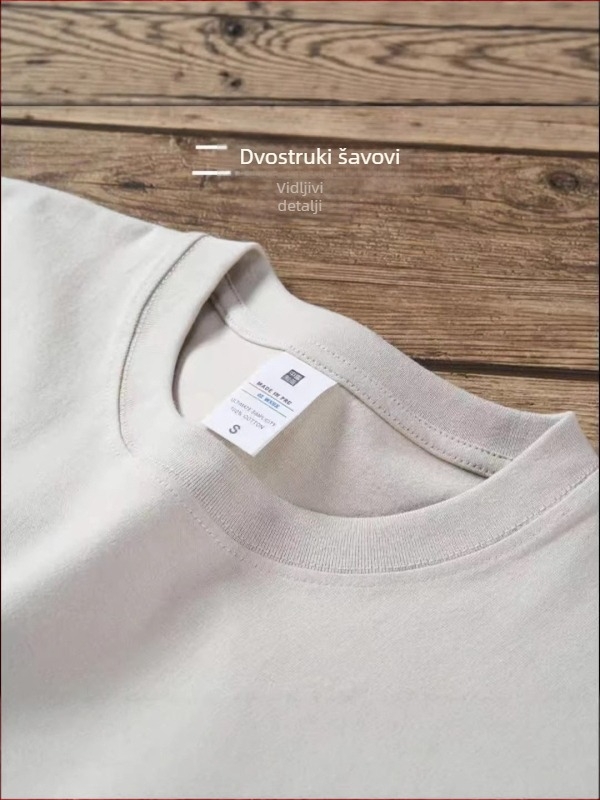 Muška bez rukava majica od pamuka 210 g, jednobojna boja, opuštena krojenja, sportski stil s širokim ramenima