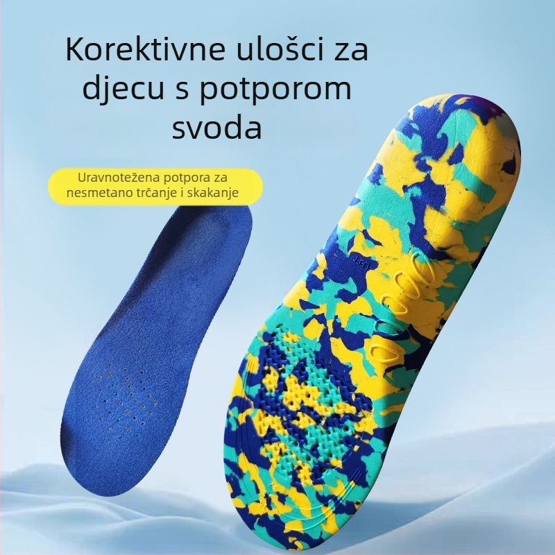 Dječje EVA korektivne uloške – podrška luka i kontrola pronacije unutarnje/vanjske, prozračne jastučiće za ublažavanje udaraca