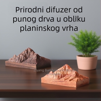 Drveni difuzor za aromu od agarwooda s reljefom planinskog vrha