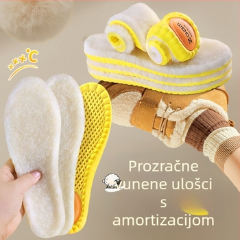 Zimske uloške za cipele od vune - tople, upijaju znoj, deodorirajuće, dišuće, protuklizne, masažne, antifungalne, ublažavaju umor pri duljem stojećem vremenu.