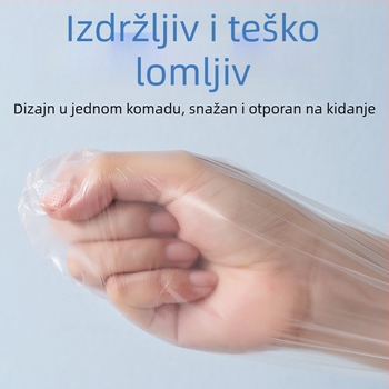 Jednokratne navlake za stopala i ruke od prozirnog plastika, za njegu i terapiju stopala, tijekom probanja cipela.