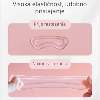 Prozirne PU zaštitne pločice za petu sa samoljepljivim stražnjim dijelom – zaštita od trenja i klizanja, pola veličine, za žene i muškarce