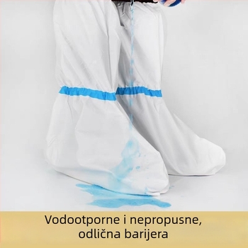 Jednokratne visoke navlake za cipele s plavim prugama, izolacijske, vodootporne i zaštita od prašine