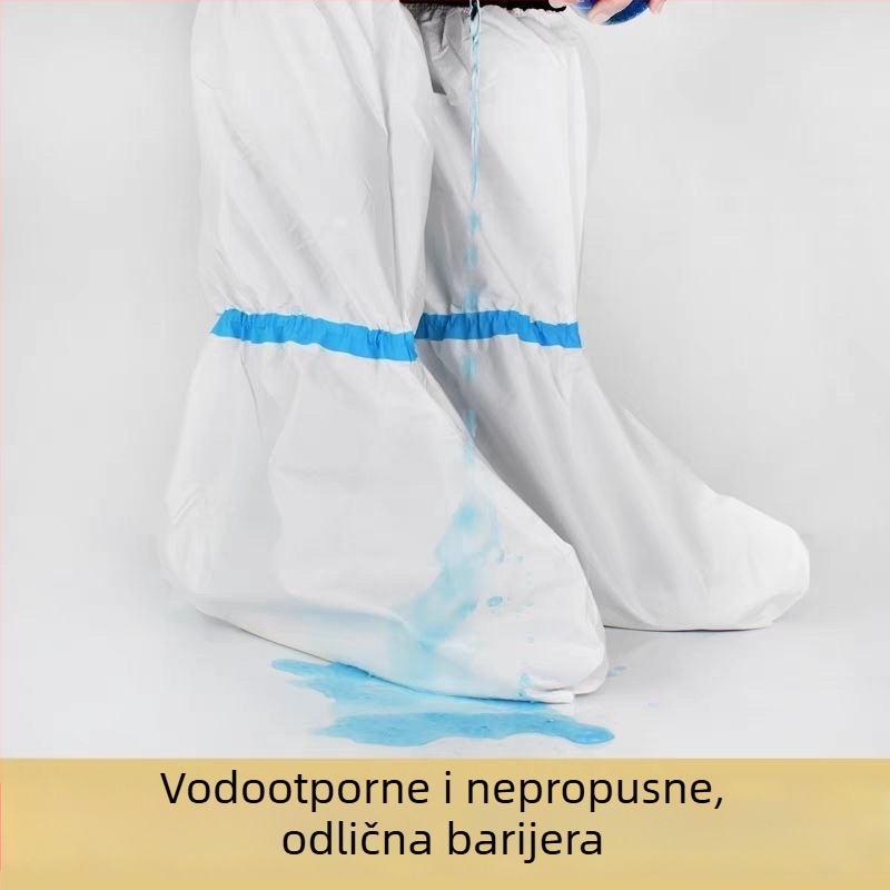 Jednokratne visoke navlake za cipele s plavim prugama, izolacijske, vodootporne i zaštita od prašine