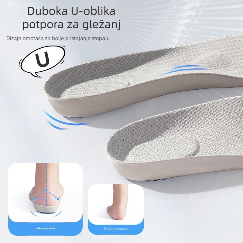 Uložak s potporom luka za ploske noge, unutarnji dizajn u obliku osmice, prozračan ulošak, za muškarce i žene