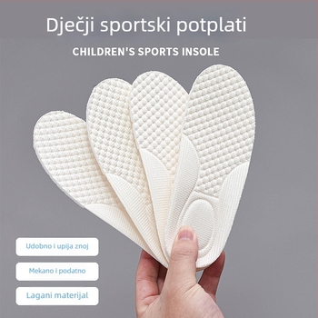 Unisex dječje sportske uložke za cipele, prozračne i izrazito mekane, prilagodljive za rezanje, ublažavaju udarce za djecu i bebe