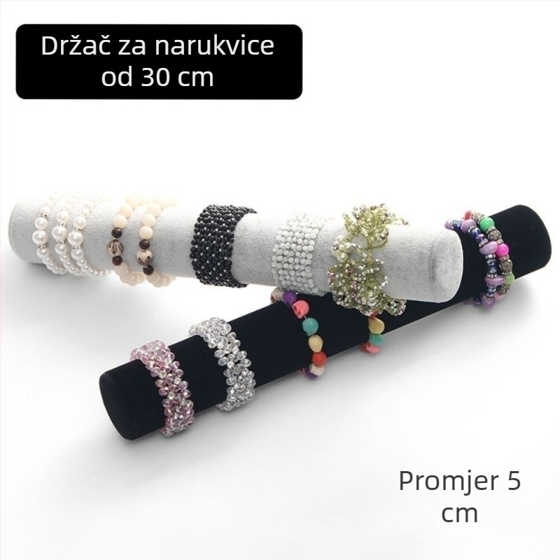 Premium velurni stalak za nakit za narukvice i satove, 1-slojni, 2-slojni ili 3-slojni