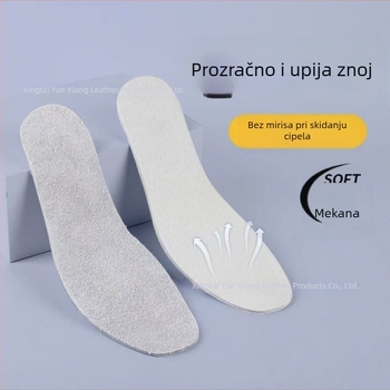 Kožni uložak od teleće kože za obuću – upija znoj, deodorira miris, prozračan, deblji, apsorpcija udaraca, za kožne cipele, unisex, proljeće-ljeto