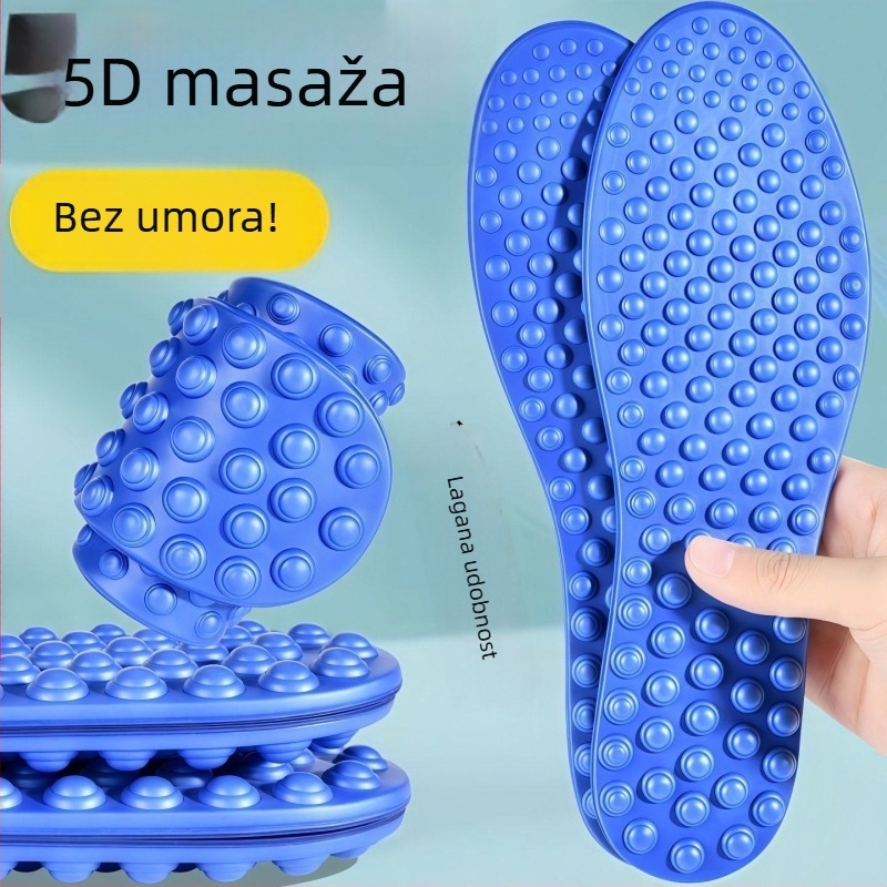 5D masažne uloške za cijelo stopalo s masažom akupunkturnih točaka, unisex, za hodanje i trčanje