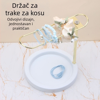 Metalni stolni držač za nakit za gumice za kosu, trake za kosu, narukvice i satove – izložbeni stalak u korejskom stilu