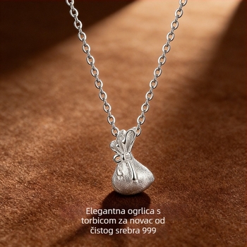 Nakit od čistog srebra S999, talisman sreće za žene, lagani luksuz, kineski stil, brušeni lanac za ključnu kost, novi kineski stil nakita