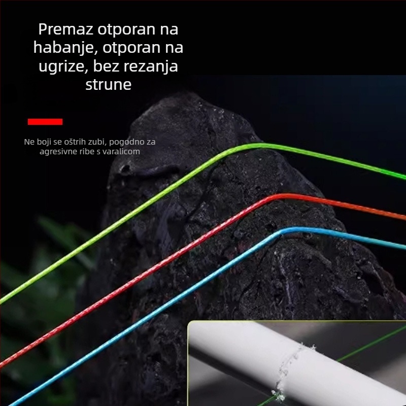PE ribolovna linija za morski štap, visoke nosivosti