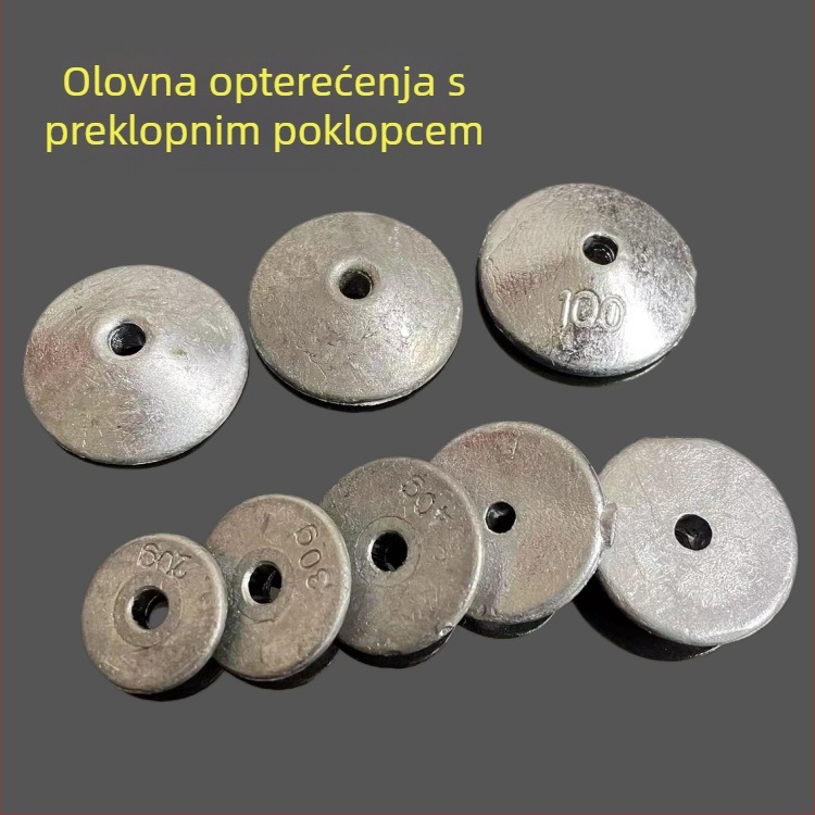 Keramička olovna težina u obliku masline s prolaznom rupom za ribolov