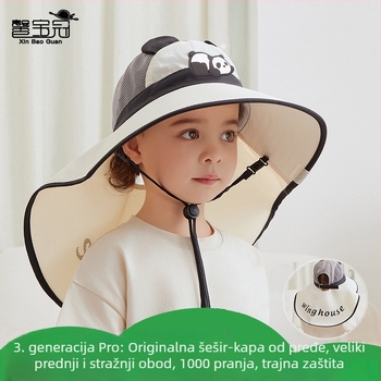 Dječja bucket kapa s velikim obodom, ljeto, zaštita od sunca, unisex, za dob 4–10 godina