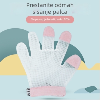 Rukavice za bebe s potpuno pokrivenim pet prstiju, za sprječavanje sisanja palca, grizenja noktiju i vučenja; ortodontski uređaj za korekciju navika