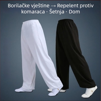 Tai Chi hlače s lampastim krojem – za borilačke vještine, jogu, unisex