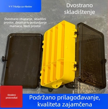 P2 model kutija za mamce s dvostrukim otvaranjem, prijenosna plastična kutija za opremu za ribolov, 127 g
