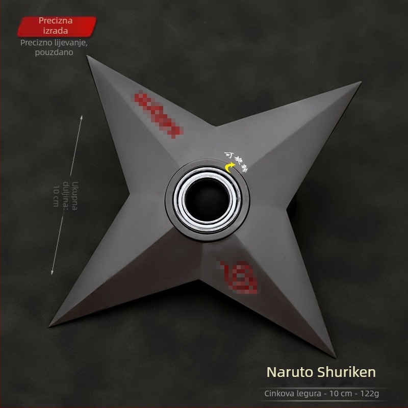 Set kunai i shuriken od legure – rotirajuće metalne replike oružja Naruto i Sasuke