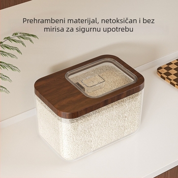 Zapečaćeni spremnik za skladištenje riže, otporan na vlagu i štetnike, plastični, kapacitet ispod 4 L, za rižu i brašno