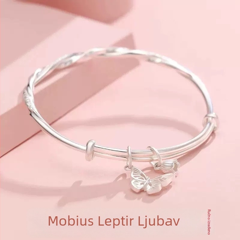 Mobius leptir zvončić narukvica za žene – moderan kineski stil, lagani luksuz, visokokvalitetan minimalistički dizajn, svečani poklon