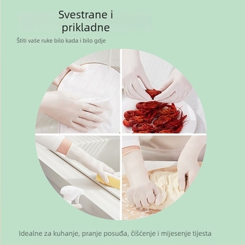 Rukavice za pranje posuđa, za kuhinju, produžene i debele, otporne na habanje, prilagodljive, vodootporne, za pranje posuđa, pranje rublja i kućanske poslove