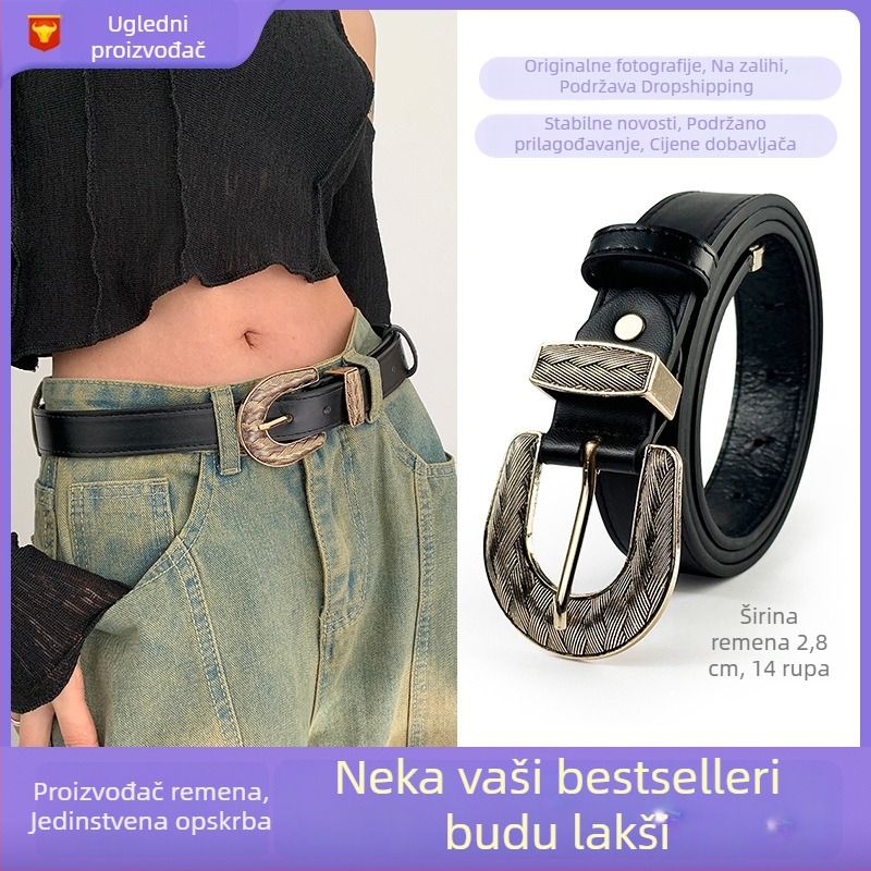 Ženski pojas za traperice, korejskog stila, dekorativan INS-stil, svestran modni dodatak
