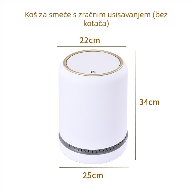 Kućni kanta za smeće s poklopcem koji se otvara pritiskom, velikog kapaciteta, s kotačićima, za kuhinju i kupaonicu, dvostruki spremnik, sustav adsorpcije zraka pod tlakom