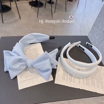 Korejski nadahnut plava Tencel čelenka s maglovitim završetkom, japanskog stila slatka djevojčica, butik dodaci za kosu