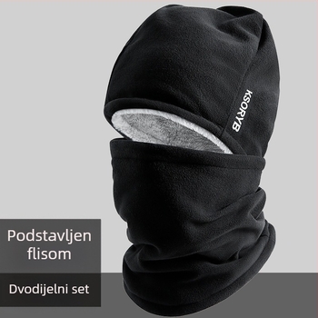 Zimska kapa za biciklizam – vjetrootpuna i topla, s flis podstavom, debela, višestruka zaštita za uši i vrat, unisex
