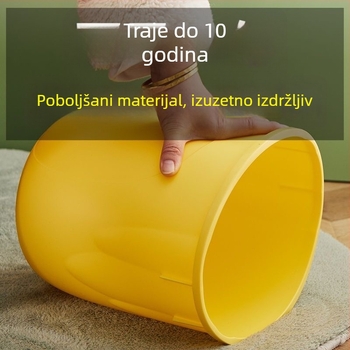 8-litrena plastična kanta za smeće s poklopcem koji se otvara, za dom, kuhinju, dnevni boravak i studentski dom, cilindričnog oblika