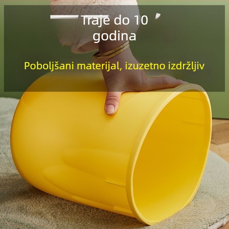 8-litrena plastična kanta za smeće s poklopcem koji se otvara, za dom, kuhinju, dnevni boravak i studentski dom, cilindričnog oblika